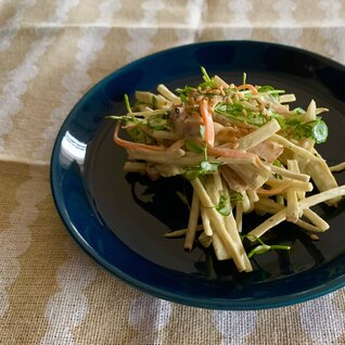 ごぼうと豆苗のサラダ